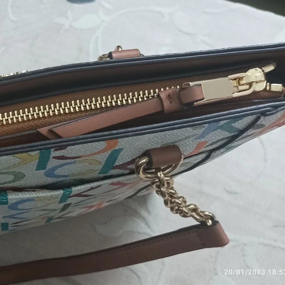 Authentic Calvin Klein coated PVC rainbow signature tote bag - Picture 10 of 14